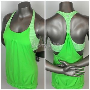 Lululemon | Frond Lime Green Practice Freely Tank